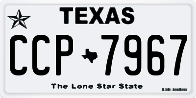 TX license plate CCP7967