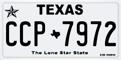 TX license plate CCP7972