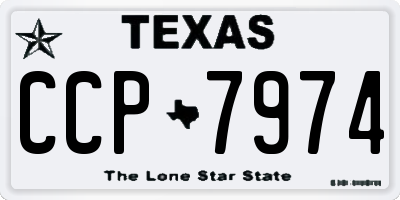 TX license plate CCP7974