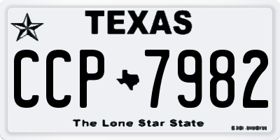 TX license plate CCP7982