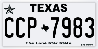TX license plate CCP7983