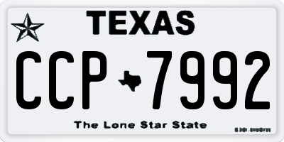 TX license plate CCP7992