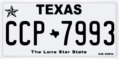 TX license plate CCP7993