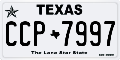 TX license plate CCP7997