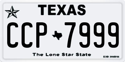 TX license plate CCP7999
