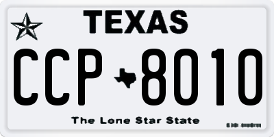 TX license plate CCP8010