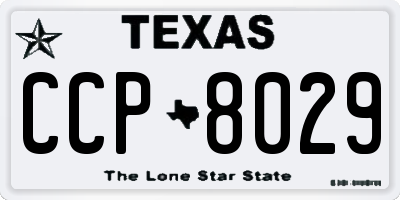 TX license plate CCP8029