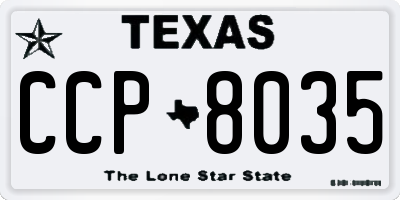 TX license plate CCP8035