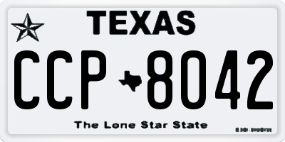 TX license plate CCP8042