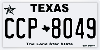 TX license plate CCP8049