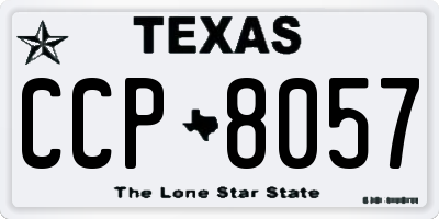 TX license plate CCP8057