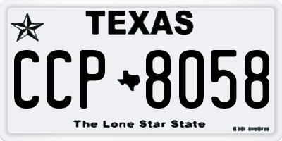 TX license plate CCP8058