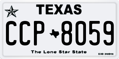 TX license plate CCP8059