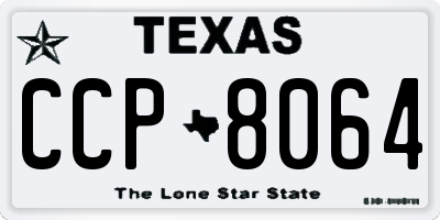 TX license plate CCP8064