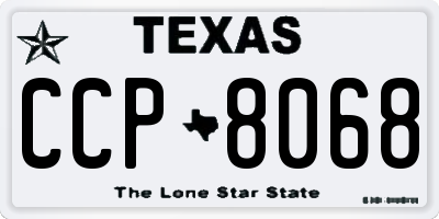 TX license plate CCP8068