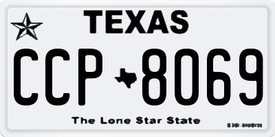 TX license plate CCP8069