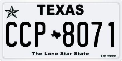 TX license plate CCP8071