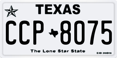 TX license plate CCP8075