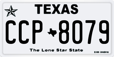 TX license plate CCP8079
