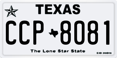 TX license plate CCP8081