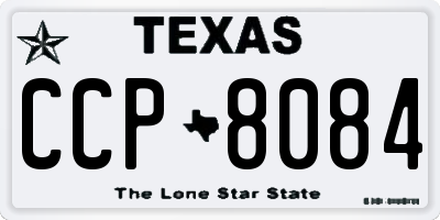 TX license plate CCP8084