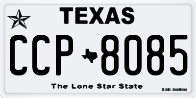 TX license plate CCP8085