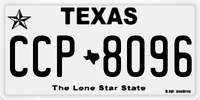 TX license plate CCP8096