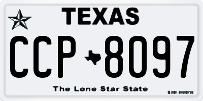 TX license plate CCP8097
