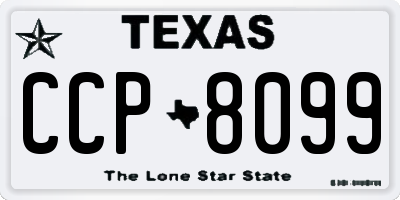 TX license plate CCP8099