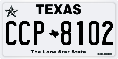 TX license plate CCP8102