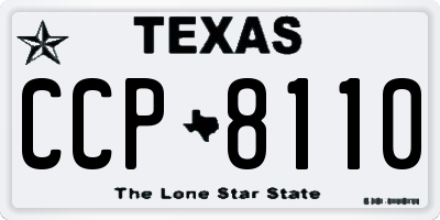 TX license plate CCP8110