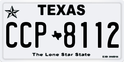 TX license plate CCP8112