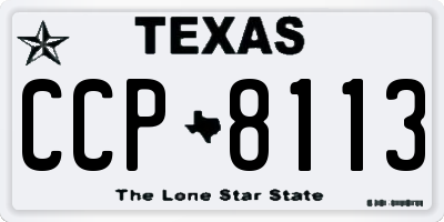 TX license plate CCP8113