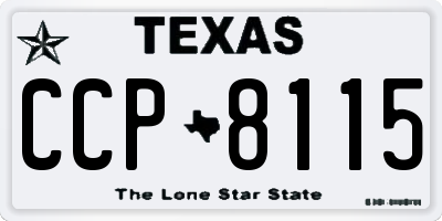 TX license plate CCP8115