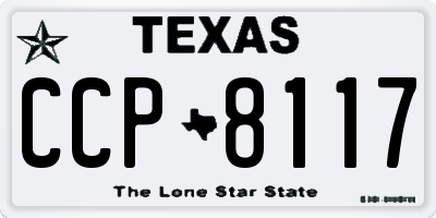 TX license plate CCP8117