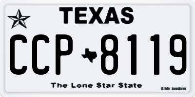 TX license plate CCP8119