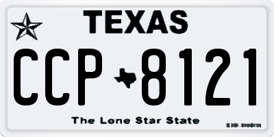 TX license plate CCP8121