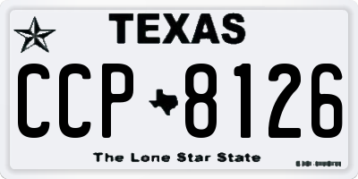 TX license plate CCP8126