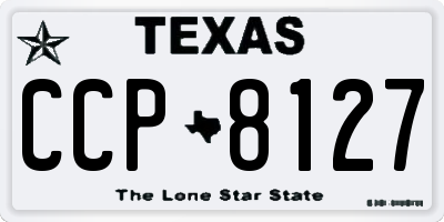TX license plate CCP8127