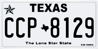 TX license plate CCP8129