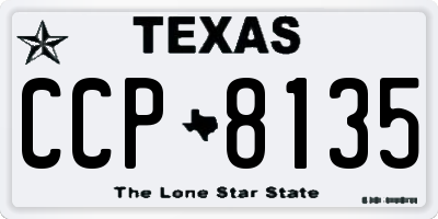 TX license plate CCP8135