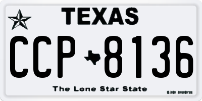 TX license plate CCP8136