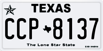 TX license plate CCP8137