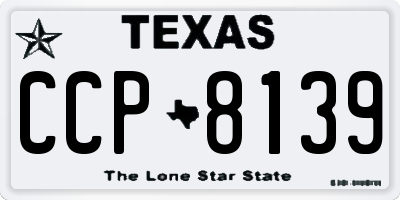 TX license plate CCP8139