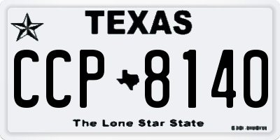 TX license plate CCP8140