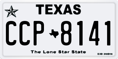 TX license plate CCP8141