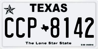 TX license plate CCP8142