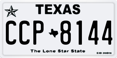 TX license plate CCP8144