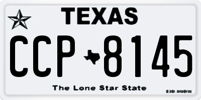 TX license plate CCP8145