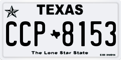 TX license plate CCP8153